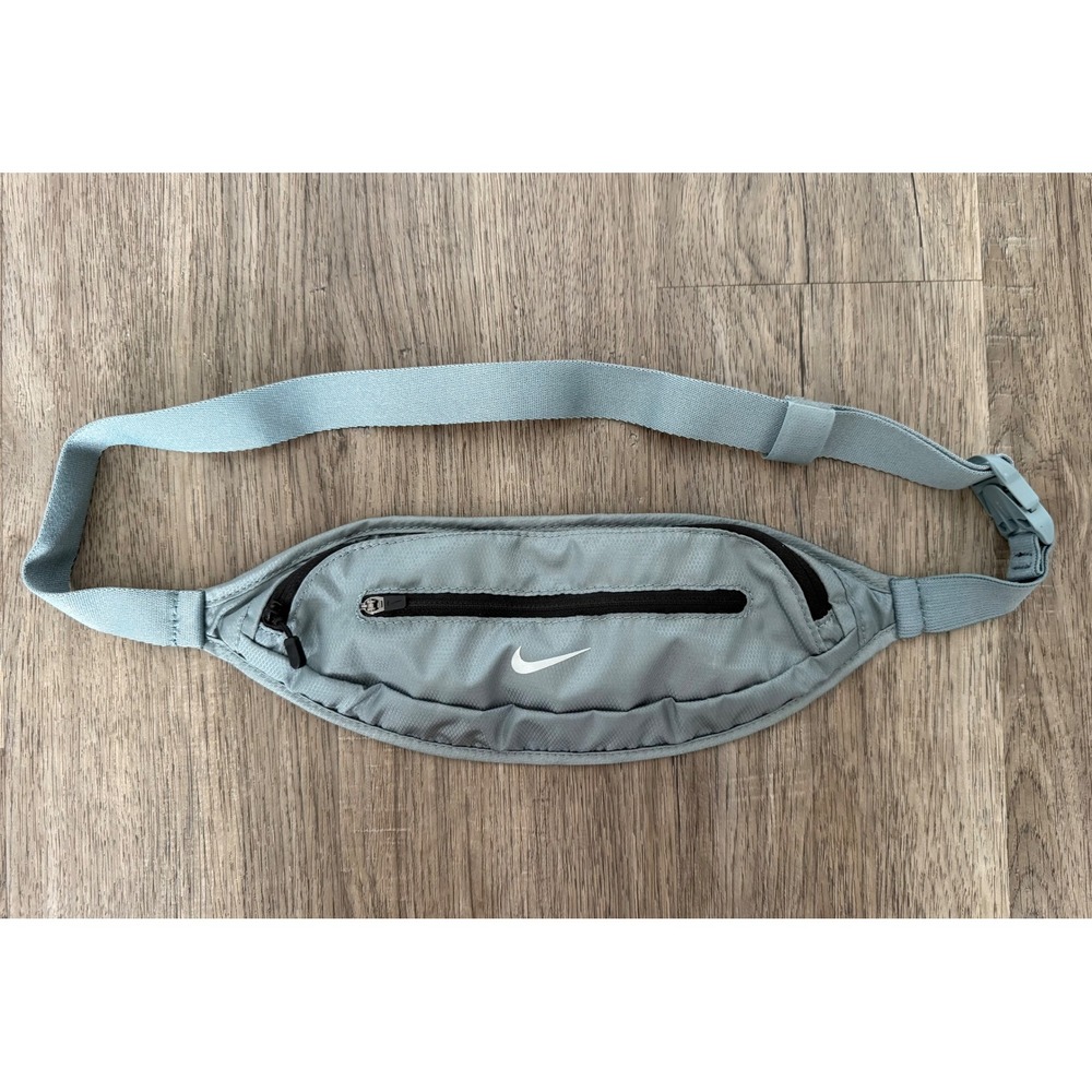 Nike Running Waist Pack Gray Fanny Pack Reflective Swoosh Adjustable